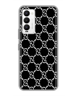 Чехол для TECNO Camon 18 / Camon 18P с картинкой «Gucci — сетчатый паттерн»