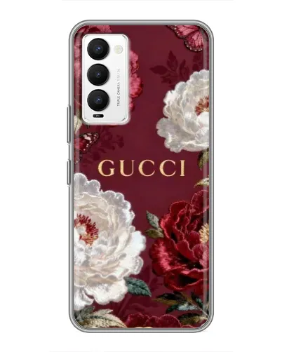 Чехол для TECNO Camon 18 / Camon 18P с картинкой «Gucci — бордовые розы» Чехол для TECNO Camon 18 / Camon 18P с картинкой «Gucci — бордовые розы»