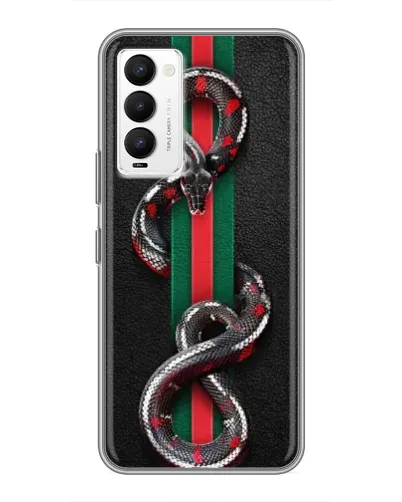 Чехол для TECNO Camon 18 / Camon 18P с картинкой «Gucci — змея на полосе» Чехол для TECNO Camon 18 / Camon 18P с картинкой «Gucci — змея на полосе»