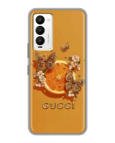 Чехол для TECNO Camon 18 / Camon 18P с картинкой «Gucci — золотые бабочки» Чехол для TECNO Camon 18 / Camon 18P с картинкой «Gucci — золотые бабочки»