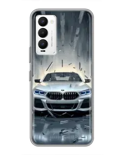Чохол для TECNO Camon 18 / Camon 18P з картинкою «BMW у світлі фар»