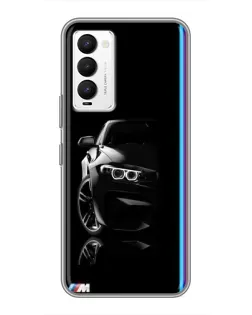 Чохол для TECNO Camon 18 / Camon 18P з картинкою «Силует BMW в темряві»