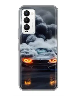 Чохол для TECNO Camon 18 / Camon 18P з картинкою «BMW у диму»