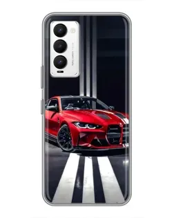 Чохол для TECNO Camon 18 / Camon 18P з картинкою «Червона BMW на дорозі»