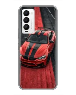 Чохол для TECNO Camon 18 / Camon 18P з картинкою «BMW на червоній доріжці»