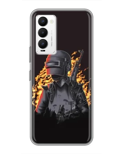 Чохол для TECNO Camon 18 / Camon 18P з картинкою «PUBG — вогняний силует» Чохол для TECNO Camon 18 / Camon 18P з картинкою «PUBG — вогняний силует»