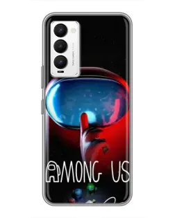 Чехол для TECNO Camon 18 / Camon 18P с картинкой «Красный импостер — макро»