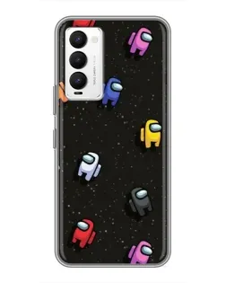 Чехол для TECNO Camon 18 / Camon 18P с картинкой «Космический паттерн Among Us»