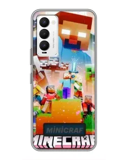 Чохол для TECNO Camon 18 / Camon 18P з картинкою «Minecraft герої гри» Чохол для TECNO Camon 18 / Camon 18P з картинкою «Minecraft герої гри»