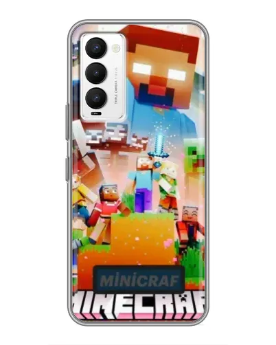 Чохол для TECNO Camon 18 / Camon 18P з картинкою «Minecraft герої гри» Чохол для TECNO Camon 18 / Camon 18P з картинкою «Minecraft герої гри»
