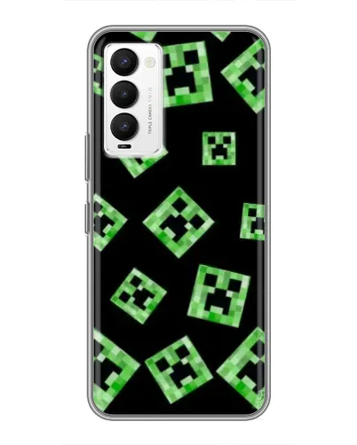 Чохол для TECNO Camon 18 / Camon 18P з картинкою «Паттерн з кріперами» Чохол для TECNO Camon 18 / Camon 18P з картинкою «Паттерн з кріперами»