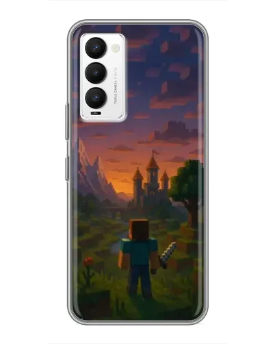 Чохол для TECNO Camon 18 / Camon 18P з картинкою «Стів біля вежі» Чохол для TECNO Camon 18 / Camon 18P з картинкою «Стів біля вежі»