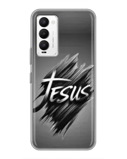 Чехол для TECNO Camon 18 / Camon 18P с картинкой «Надпись Jesus Graffiti» Чехол для TECNO Camon 18 / Camon 18P с картинкой «Надпись Jesus Graffiti»