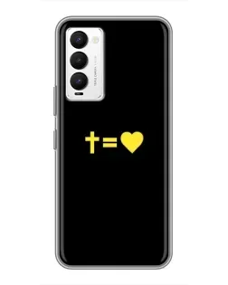 Чехол для TECNO Camon 18 / Camon 18P с картинкой «Сердце и Крест» Чехол для TECNO Camon 18 / Camon 18P с картинкой «Сердце и Крест»