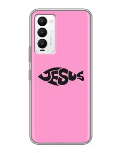Чехол для TECNO Camon 18 / Camon 18P с картинкой «Розовый символ Jesus» Чехол для TECNO Camon 18 / Camon 18P с картинкой «Розовый символ Jesus»