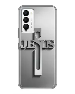 Чехол для TECNO Camon 18 / Camon 18P с картинкой «Металлический крест Jesus» Чехол для TECNO Camon 18 / Camon 18P с картинкой «Металлический крест Jesus»