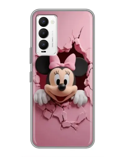 Чехол для TECNO Camon 18 / Camon 18P с картинкой «Минни сквозь стену»