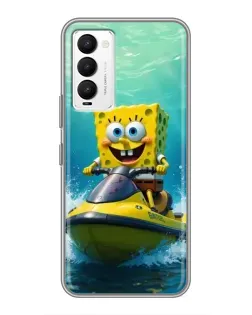 Чехол для TECNO Camon 18 / Camon 18P с картинкой «Спанч Боб на гидроцикле» Чехол для TECNO Camon 18 / Camon 18P с картинкой «Спанч Боб на гидроцикле»