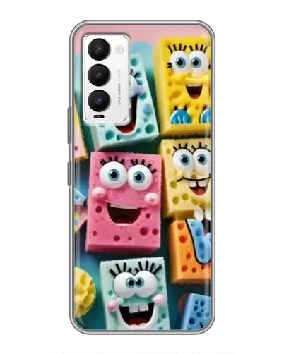 Чехол для TECNO Camon 18 / Camon 18P с картинкой «Цветные губки»