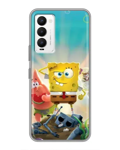 Чехол для TECNO Camon 18 / Camon 18P с картинкой «Спанч Боб победитель»