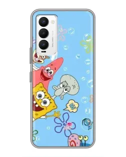 Чехол для TECNO Camon 18 / Camon 18P с картинкой «Веселые пузырьки»