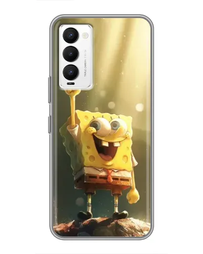 Чехол для TECNO Camon 18 / Camon 18P с картинкой «Сияющий Спанч Боб»