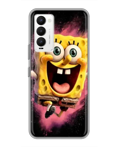 Чехол для TECNO Camon 18 / Camon 18P с картинкой «Взрывной Спанч Боб»