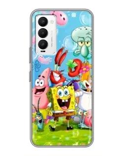 Чехол для TECNO Camon 18 / Camon 18P с картинкой «Губка Боб и друзья» Чехол для TECNO Camon 18 / Camon 18P с картинкой «Губка Боб и друзья»