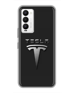 Чехол для TECNO Camon 18 / Camon 18P с картинкой «Стальной логотип Tesla» Чехол для TECNO Camon 18 / Camon 18P с картинкой «Стальной логотип Tesla»