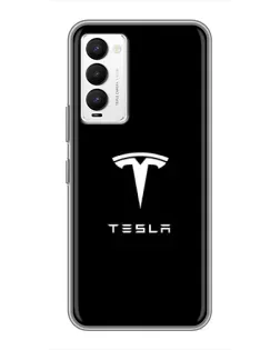 Чехол для TECNO Camon 18 / Camon 18P с картинкой «Tesla White Logo» Чехол для TECNO Camon 18 / Camon 18P с картинкой «Tesla White Logo»