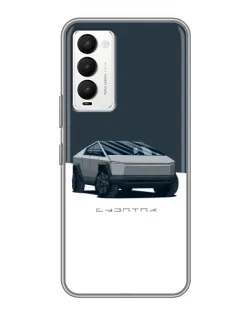 Чехол для TECNO Camon 18 / Camon 18P с картинкой «Серебристый Cybertruck Tesla» Чехол для TECNO Camon 18 / Camon 18P с картинкой «Серебристый Cybertruck Tesla»