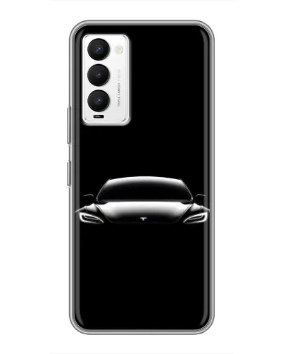 Чехол для TECNO Camon 18 / Camon 18P с картинкой «Фары Tesla Night»