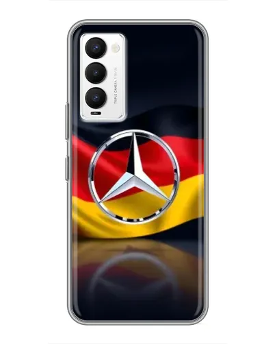 Чехол для TECNO Camon 18 / Camon 18P с картинкой «Mercedes — флаг Германии» Чехол для TECNO Camon 18 / Camon 18P с картинкой «Mercedes — флаг Германии»