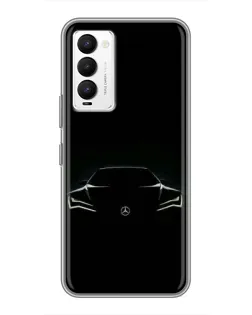 Чехол для TECNO Camon 18 / Camon 18P с картинкой «Mercedes — силуэт авто» Чехол для TECNO Camon 18 / Camon 18P с картинкой «Mercedes — силуэт авто»