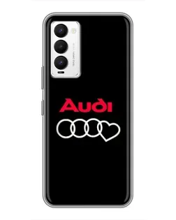 Чехол для TECNO Camon 18 / Camon 18P с картинкой «Логотип Audi Heart»