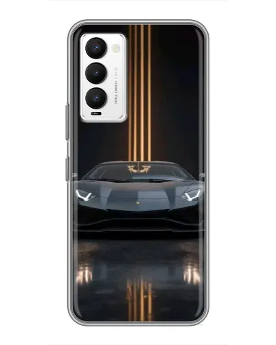 Чехол для TECNO Camon 18 / Camon 18P с картинкой «Lamborghini золотые линии» Чехол для TECNO Camon 18 / Camon 18P с картинкой «Lamborghini золотые линии»