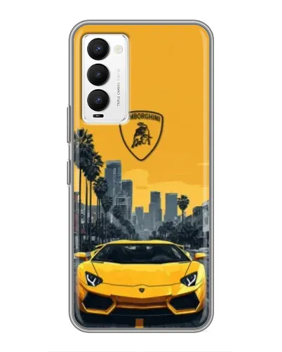 Чехол для TECNO Camon 18 / Camon 18P с картинкой «Желтый Lamborghini город» Чехол для TECNO Camon 18 / Camon 18P с картинкой «Желтый Lamborghini город»