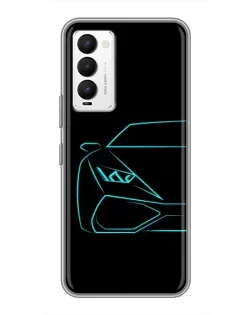 Чохол для TECNO Camon 18 / Camon 18P з картинкою «Блакитний силует Lamborghini» Чохол для TECNO Camon 18 / Camon 18P з картинкою «Блакитний силует Lamborghini»