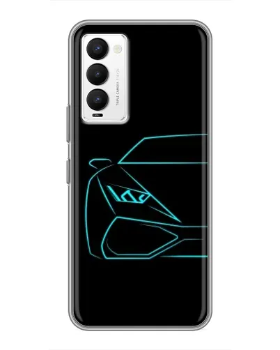 Чехол для TECNO Camon 18 / Camon 18P с картинкой «Голубой силуэт Lamborghini» Чехол для TECNO Camon 18 / Camon 18P с картинкой «Голубой силуэт Lamborghini»