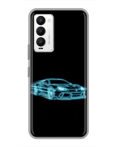 Чехол для TECNO Camon 18 / Camon 18P с картинкой «Неоновый контур Lamborghini» Чехол для TECNO Camon 18 / Camon 18P с картинкой «Неоновый контур Lamborghini»