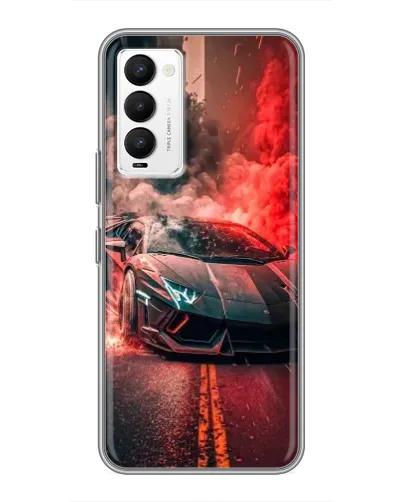 Чехол для TECNO Camon 18 / Camon 18P с картинкой «Lamborghini красный дым» Чехол для TECNO Camon 18 / Camon 18P с картинкой «Lamborghini красный дым»