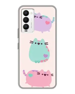 Чохол для TECNO Camon 18 / Camon 18P з картинкою «Pusheen тріо»