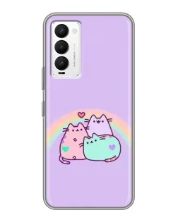 Чохол для TECNO Camon 18 / Camon 18P з картинкою «Веселкові Пушини»