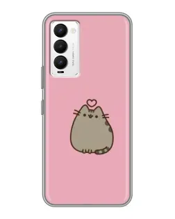 Чохол для TECNO Camon 18 / Camon 18P з картинкою «Pusheen серце»
