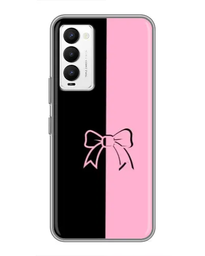 Чехол для TECNO Camon 18 / Camon 18P с картинкой «Половинки банта»