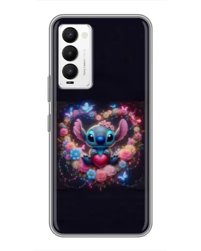 Чохол для TECNO Camon 18 / Camon 18P з картинкою «Stitch у квітах» Чохол для TECNO Camon 18 / Camon 18P з картинкою «Stitch у квітах»
