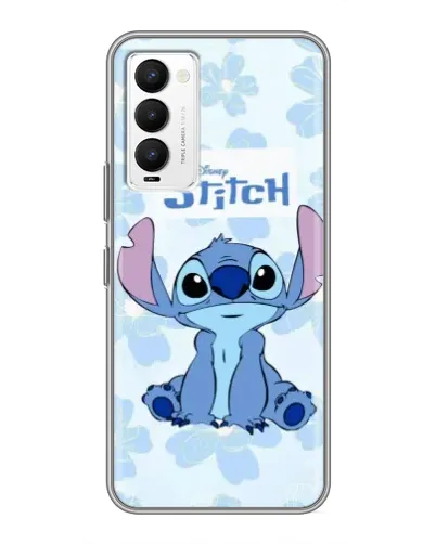 Чохол для TECNO Camon 18 / Camon 18P з картинкою «Stitch серед квітів» Чохол для TECNO Camon 18 / Camon 18P з картинкою «Stitch серед квітів»