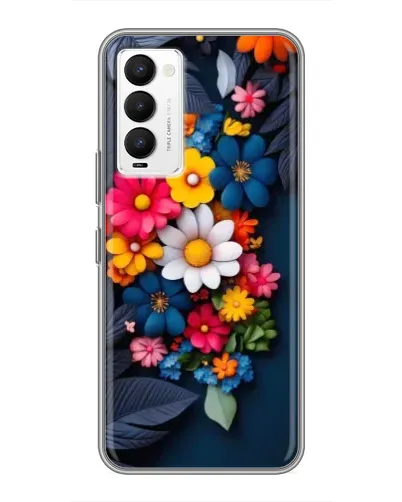 Чехол для TECNO Camon 18 / Camon 18P с картинкой «Цветочная феерия»
