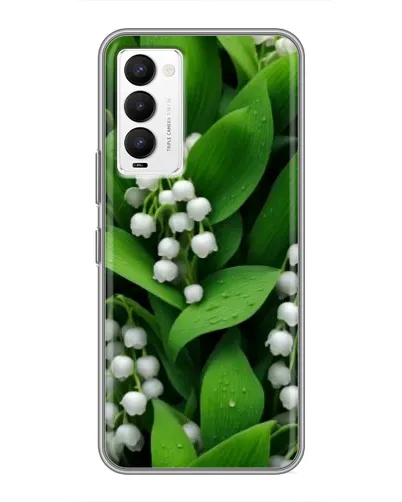 Чехол для TECNO Camon 18 / Camon 18P с картинкой «Ландыши в зелени»