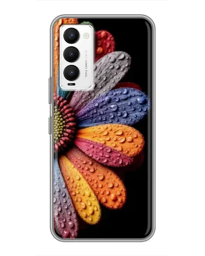Чехол для TECNO Camon 18 / Camon 18P с картинкой «Радужный цветок»